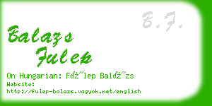 balazs fulep business card